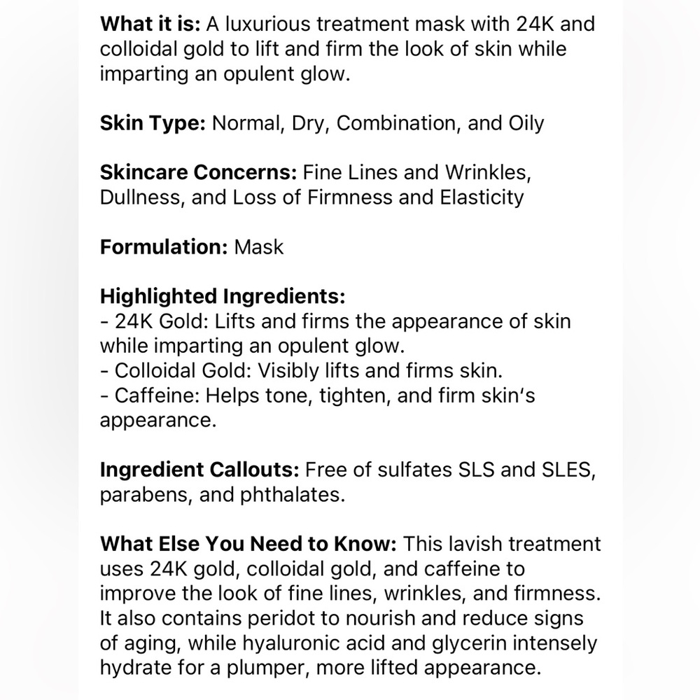Peter Thomas Roth 24K Gold Mask Mini - Picture 5 of 5